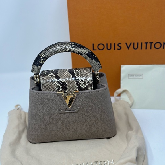 Louis Vuitton Exotic Capucine Mini Phyton Snake Leather New - Picture 13 of 13